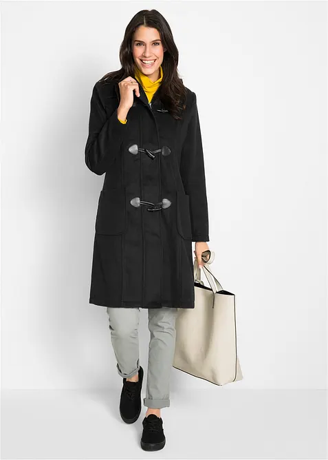 Duffelcoat in wollook, bonprix