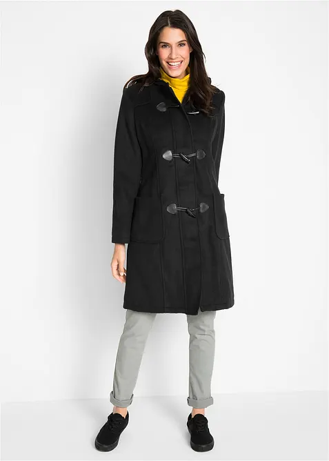 Duffelcoat in wollook, bonprix