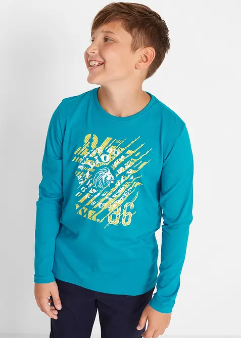 Longsleeve van biologisch katoen (set van 2), bonprix