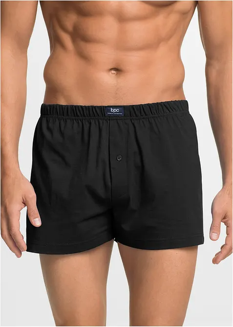 Wijde jersey boxershorts met katoen (set van 3), bonprix