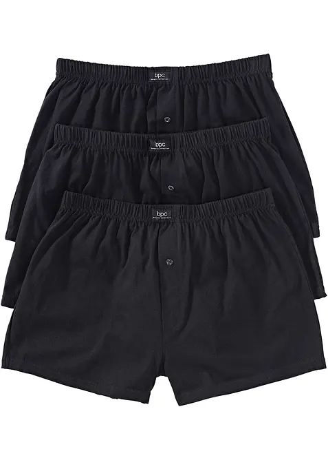 Wijde jersey boxershorts met katoen (set van 3), bonprix