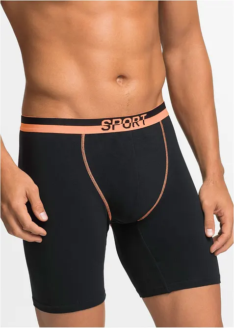 Strakke lange boxer met katoen (set van 2), bonprix