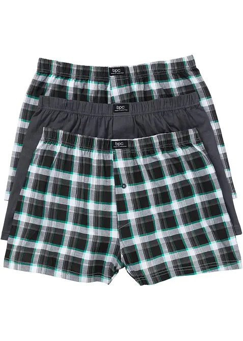 Wijde jersey boxershorts met katoen (set van 3), bonprix