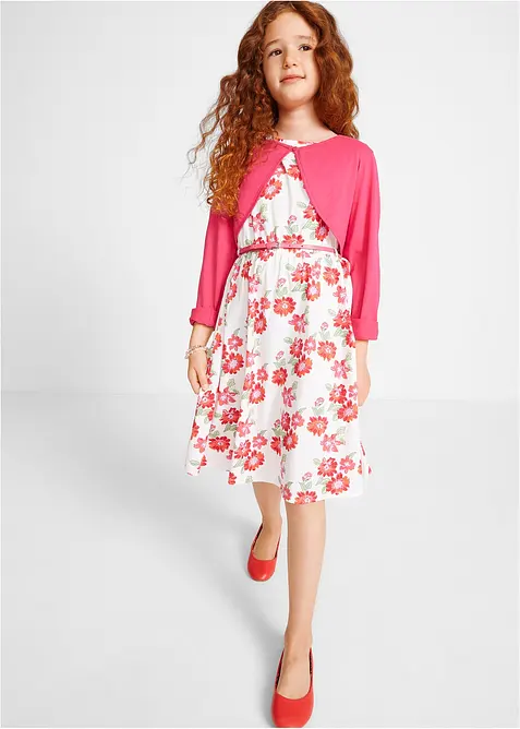 Jurk, riem en bolero (3-dlg. set), bonprix