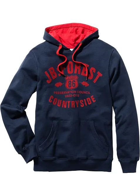 Hoodie met flockprint, bonprix