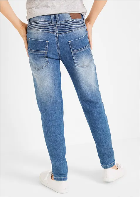 Skinny fit stretch jeans met verstelbare band, straight, bonprix