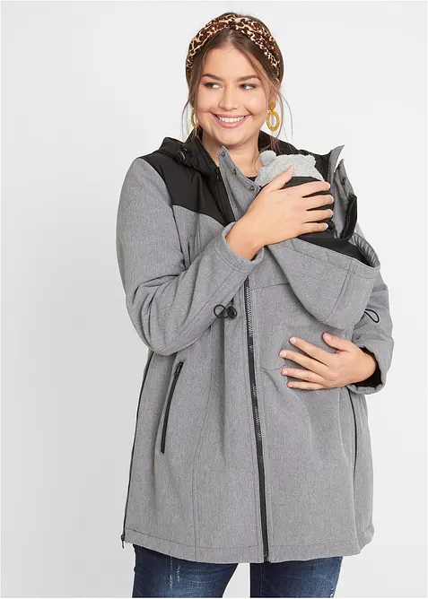 3-in-1 softshell zwangerschapjas / draagjas, bonprix