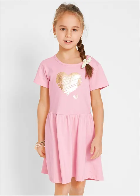 Jersey jurk van biologisch katoen (set van 2), bonprix