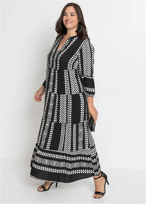 Maxi jurk met printvan soepele viscose, bonprix