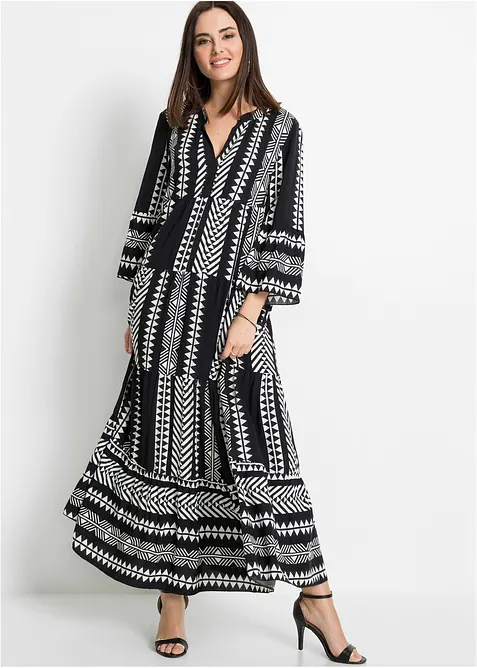Maxi jurk met printvan soepele viscose, bonprix