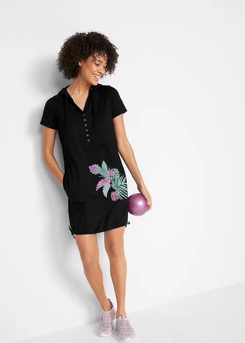 Katoenen shirtjurk, korte mouw, bonprix