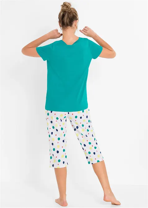 Capri pyjama van puur katoen, bonprix