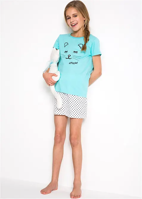 Meisjes shortama van biologisch katoen (2-dlg. set), bonprix