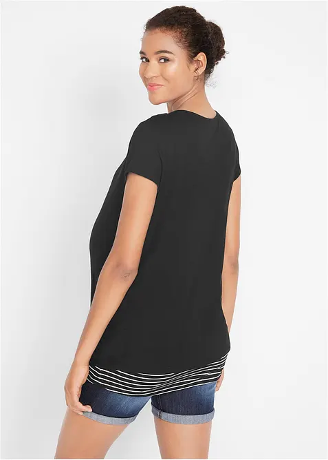 2-in-1 zwangerschapsshirt / voedingsshirt van viscose, bonprix