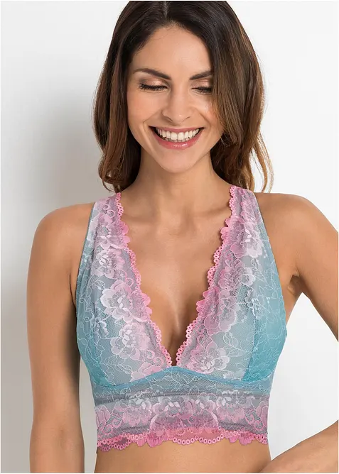 Bralette met fijn kant in kleurverloop, bonprix