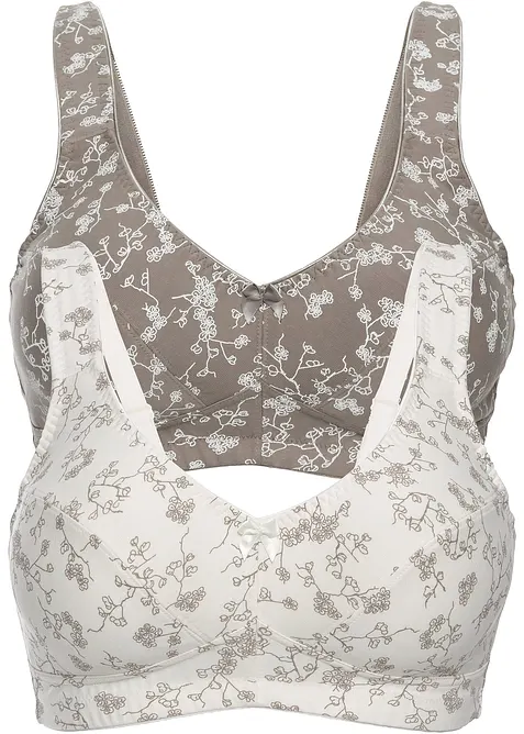 Bh zonder beugels (set van 2) met biologisch katoen, bonprix