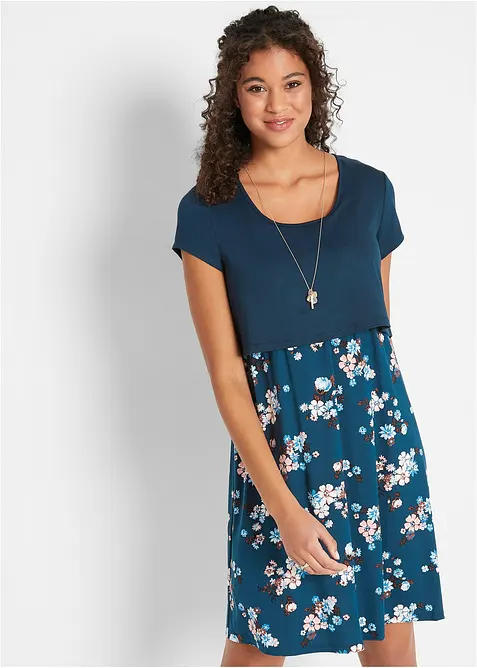 Gebloemde zwangerschapsjurk / voedingsjurk van jersey, bonprix