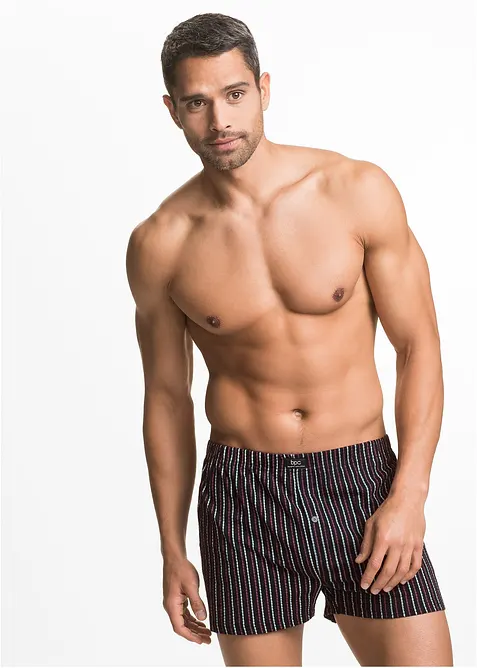 Wijde jersey boxershorts met katoen (set van 3), bonprix