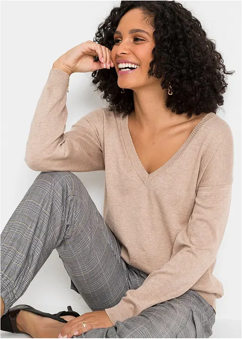 Oversized trui van een viscosemix, bonprix