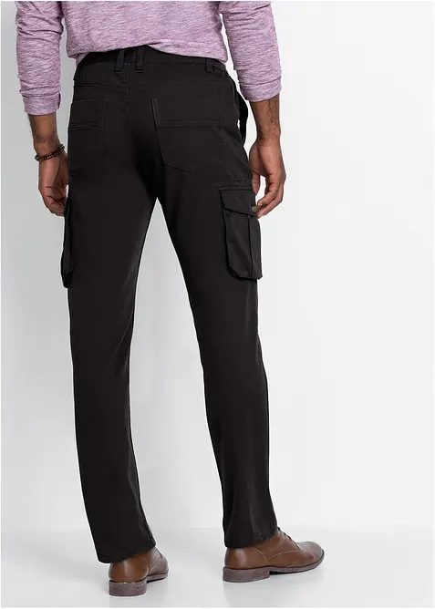 Regular fit cargo broek van puur katoen met comfort fit, straight, bonprix