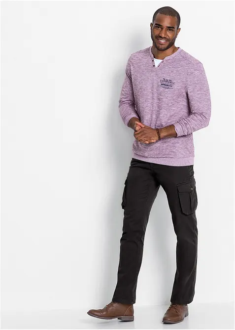 Regular fit cargo broek van puur katoen met comfort fit, straight, bonprix