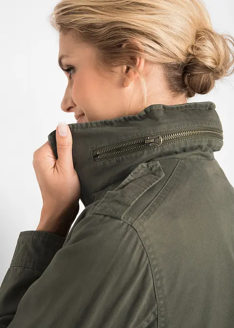 Katoenen parka met jersey voering, bonprix