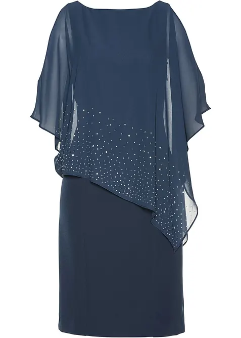 Kokerjurk met glittersteentjes, bonprix