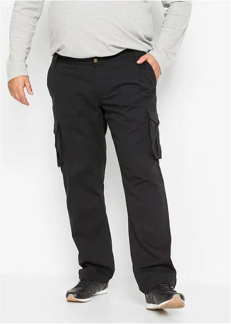 Regular fit cargo broek van puur katoen met comfort fit, straight, bonprix
