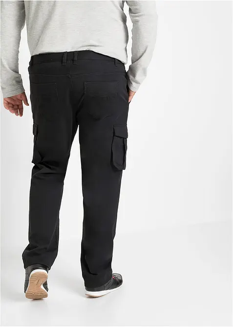 Regular fit cargo broek van puur katoen met comfort fit, straight, bonprix
