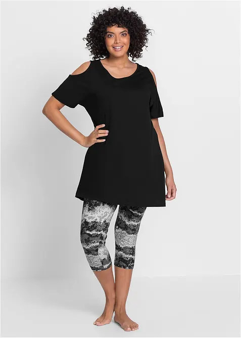 Capri pyjama met korte mouwen (2-dlg. set), bonprix