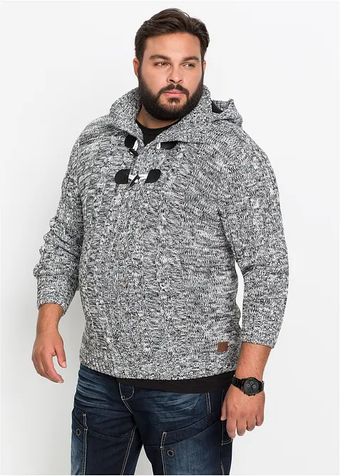 Grof gebreide hoodie met katoen, bonprix