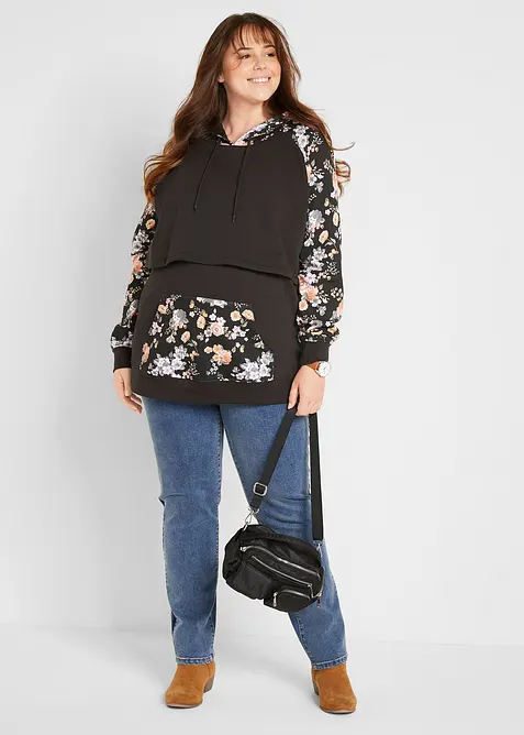 Zacht 2-in-1 zwangerschaps- en borstvoedingssweater, bonprix