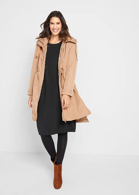 Jurk in een katoenmix, ballonmodel, bonprix