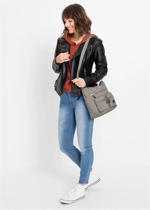 Schoudertas met vakken aan de buitekant, bonprix