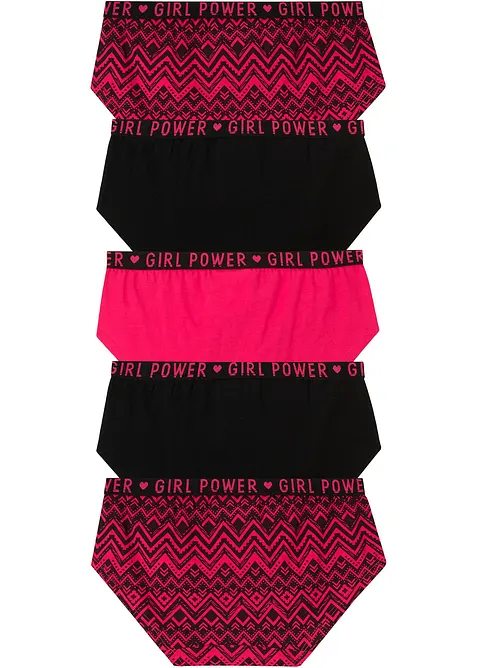 Meisjes hipster met katoen (set van 5), bonprix