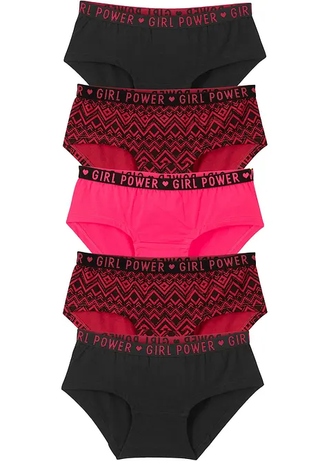 Meisjes hipster met katoen (set van 5), bonprix