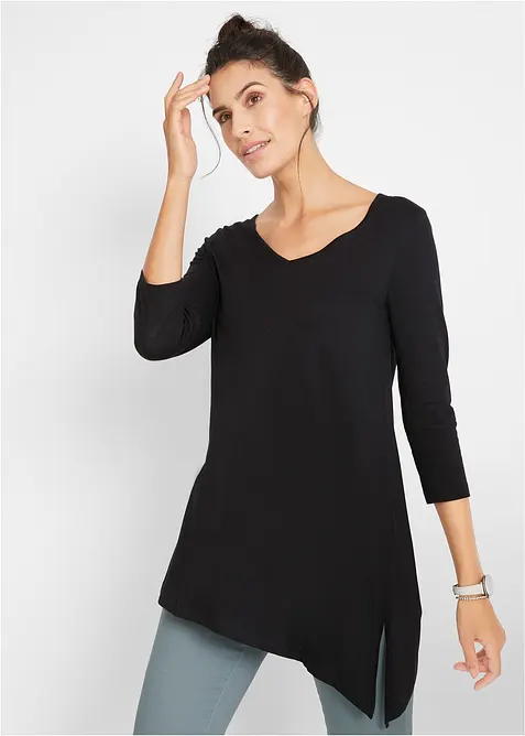 Longshirt in een katoen-viscosemix, bonprix