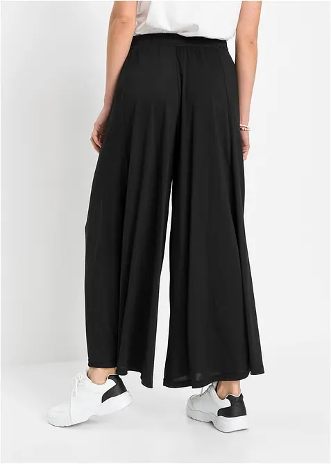 Jersey culotte met wijde pijpen, bonprix