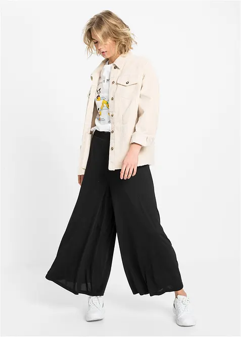 Jersey culotte met wijde pijpen, bonprix