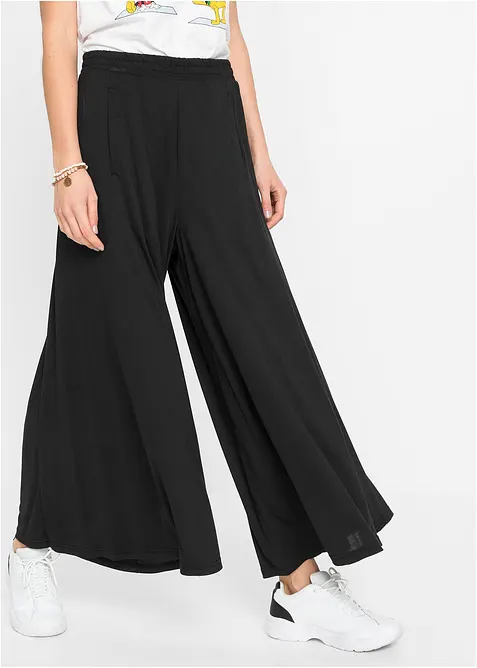 Jersey culotte met wijde pijpen, bonprix