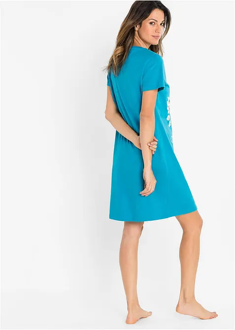 Kort nachthemd (set van 2) van biologisch katoen, bonprix