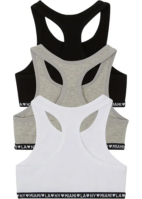 Bralette met zacht katoen (set van 3), bonprix