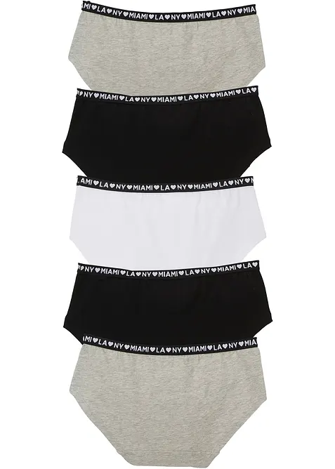 Meisjes hipster met katoen (set van 5), bonprix