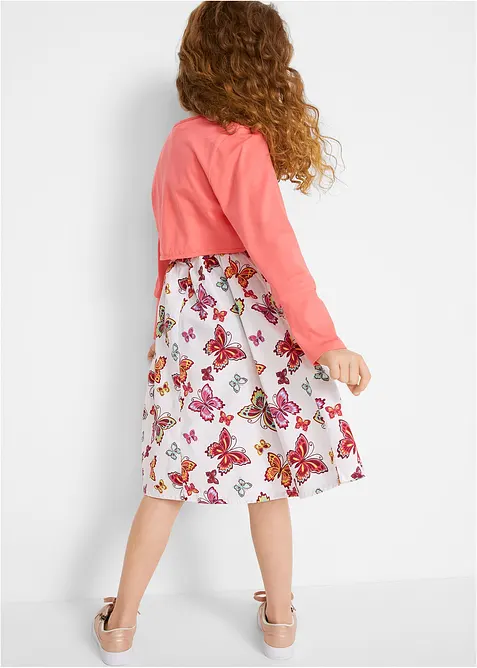 Meisjes jurk + riem + bolero (3-dlg. set), bonprix