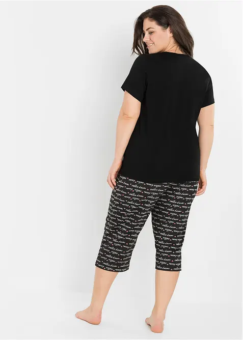 Capri pyjama van puur katoen, bonprix