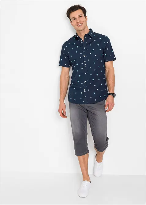 Overhemd met korte mouwen van katoen, bonprix