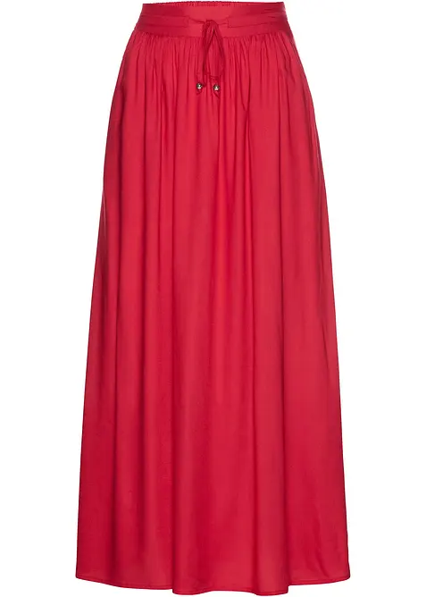 Maxirok van viscose met comfortband en strikkoordjes, bonprix