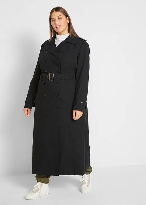 Lange trenchcoat met een ceintuur, bonprix