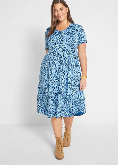 Midi jurk van katoen-jersey, bonprix