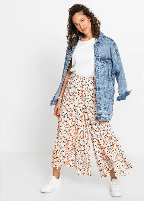 Palazzo broek van soepele viscose, bonprix